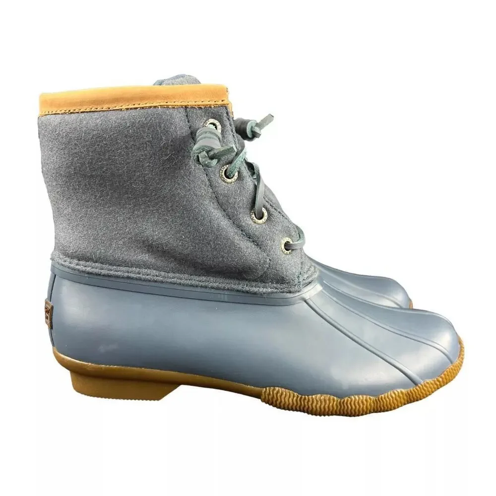 Sperry Top-Sider Saltwater Wool Blue Duck Boots Women's Size 6.5 M